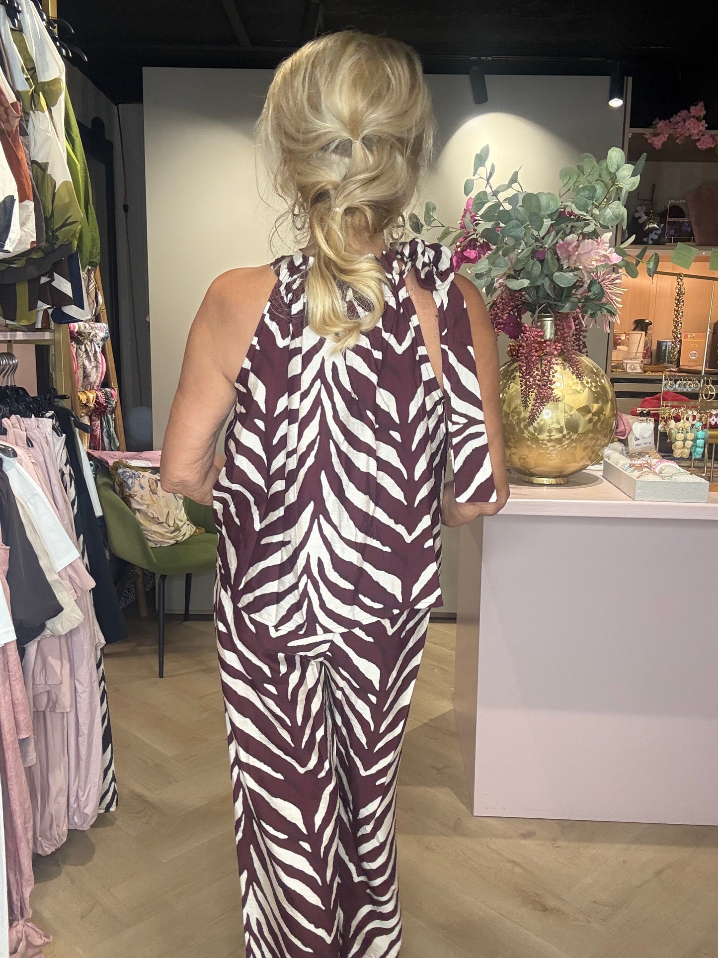 2-delt sæt zebra 🦓 Bordeaux