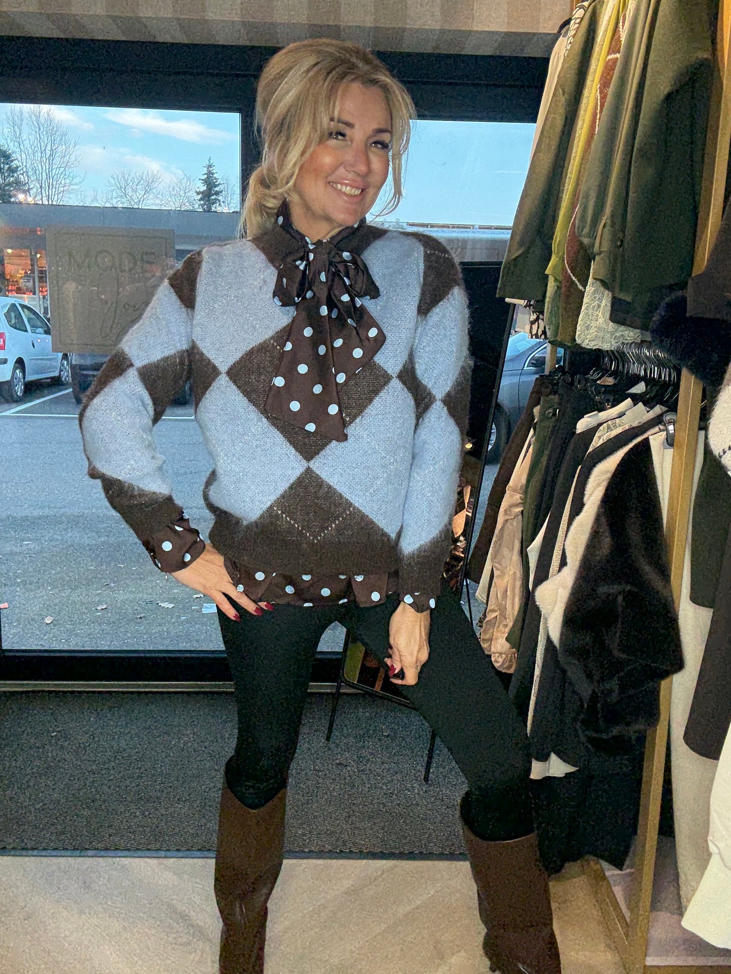 Trui lichtblauw saar