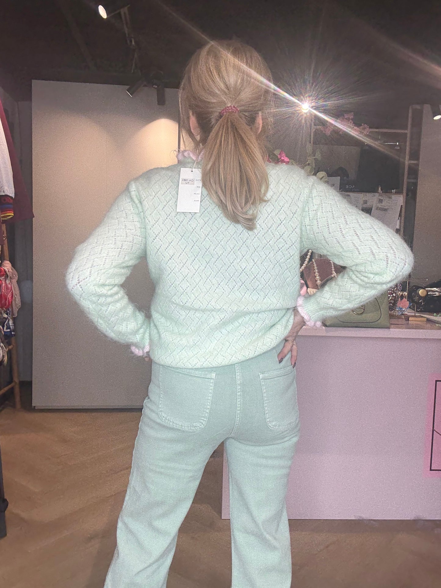 Push up Broek Mint