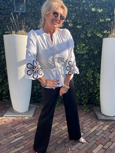 Triple Nine Blouse BLS5923 Broderie/Cord Wit