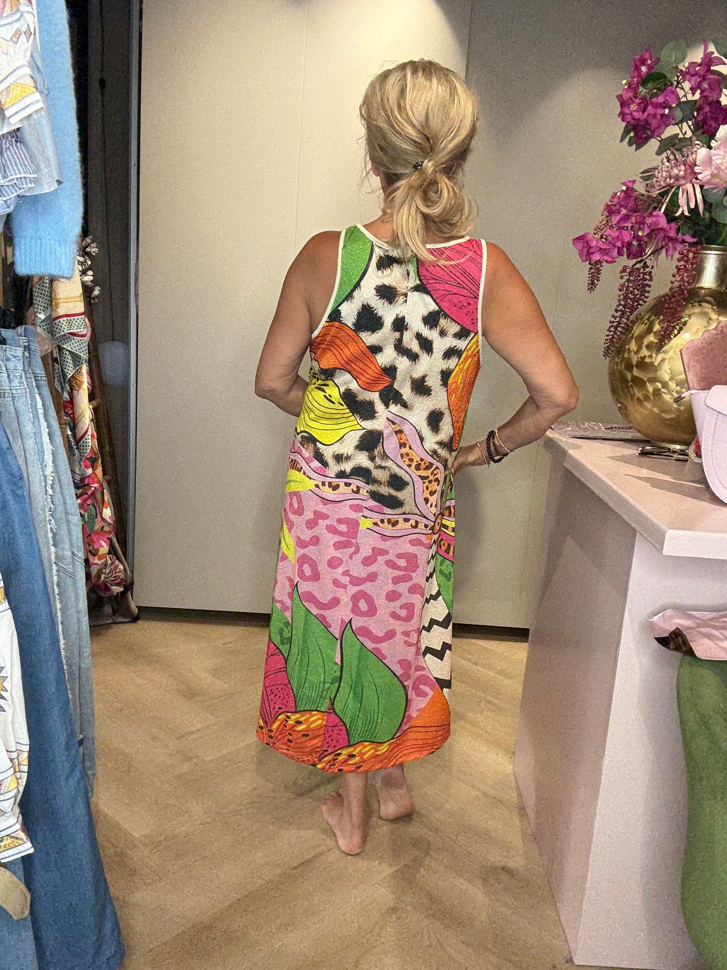 Dress Golden Bloom Fuchsia 🎀