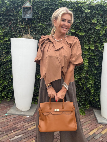 Bow Blouse Cognac 🍁🍂
