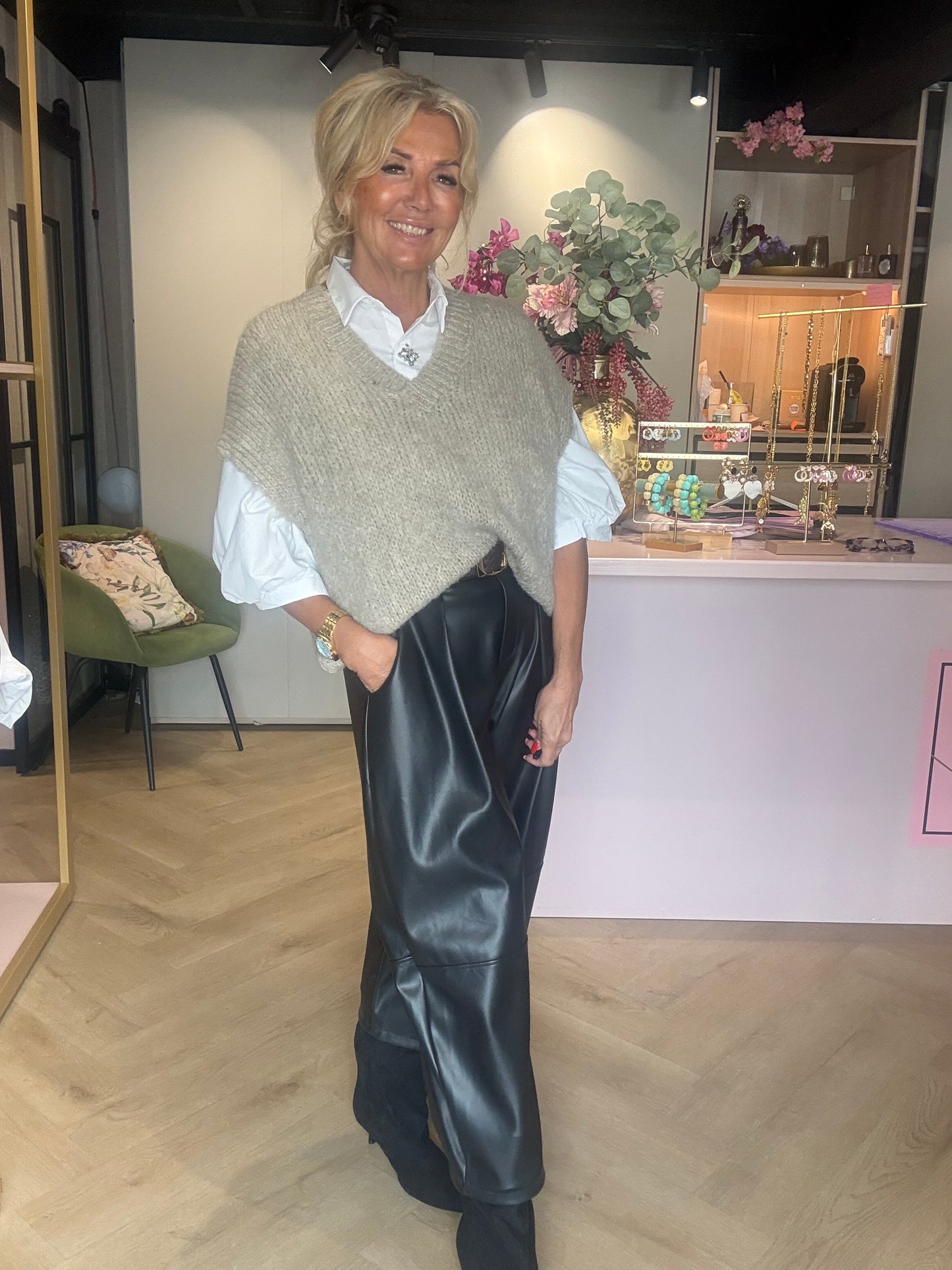 Broek culotte Zwart Plooi Puh
