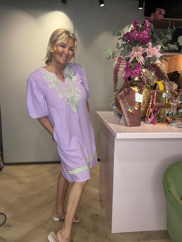 🌸 Jurk “Côte d’Amour” – Lila 🌸