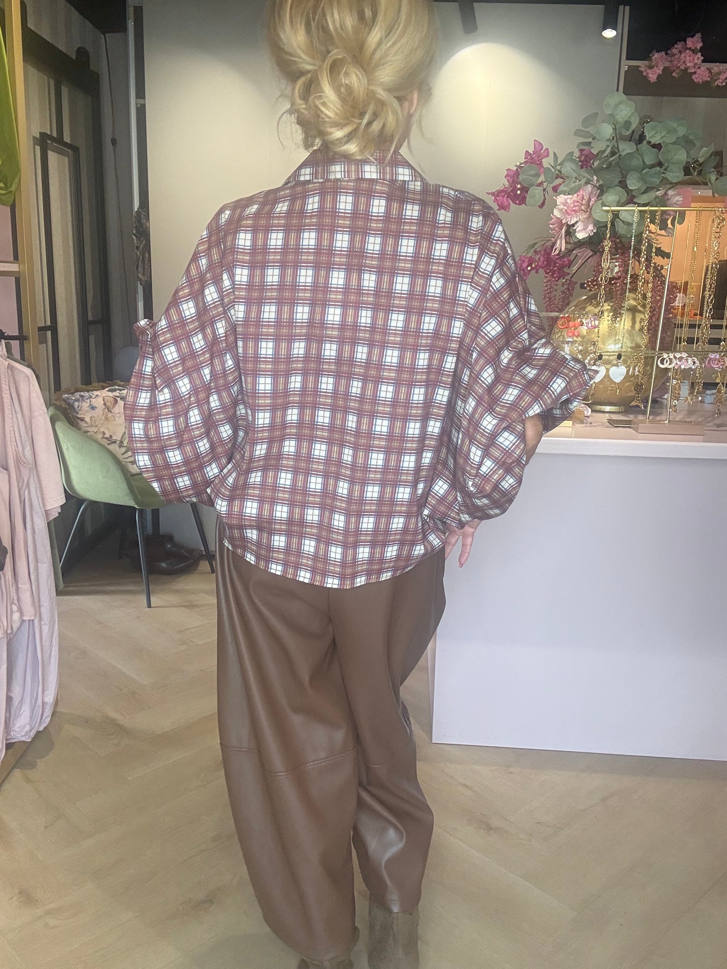 Bluse Emma burgunderrutet