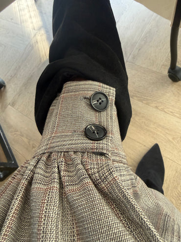 Broek Jill ballon grijs /Camel ruit