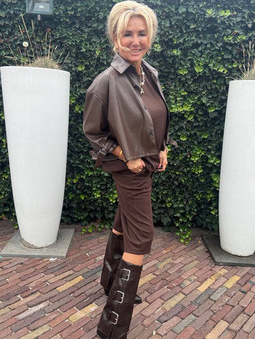 Phu Leatherlook Donkerbruin 🤎