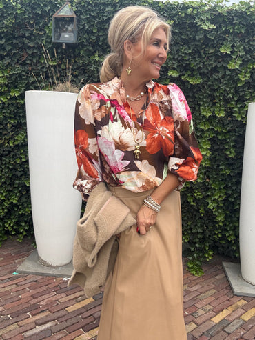 Blouse Flower Bruin