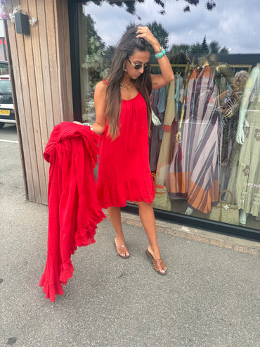 Jurkje kort Red Coral