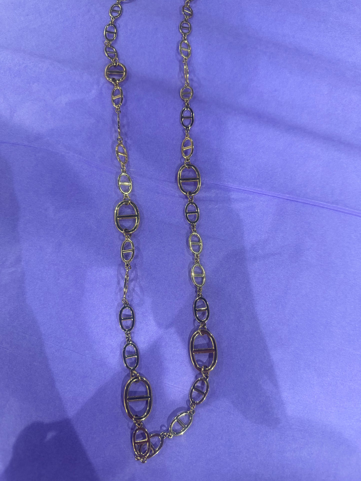 Ketting goud schakel look a like cucci