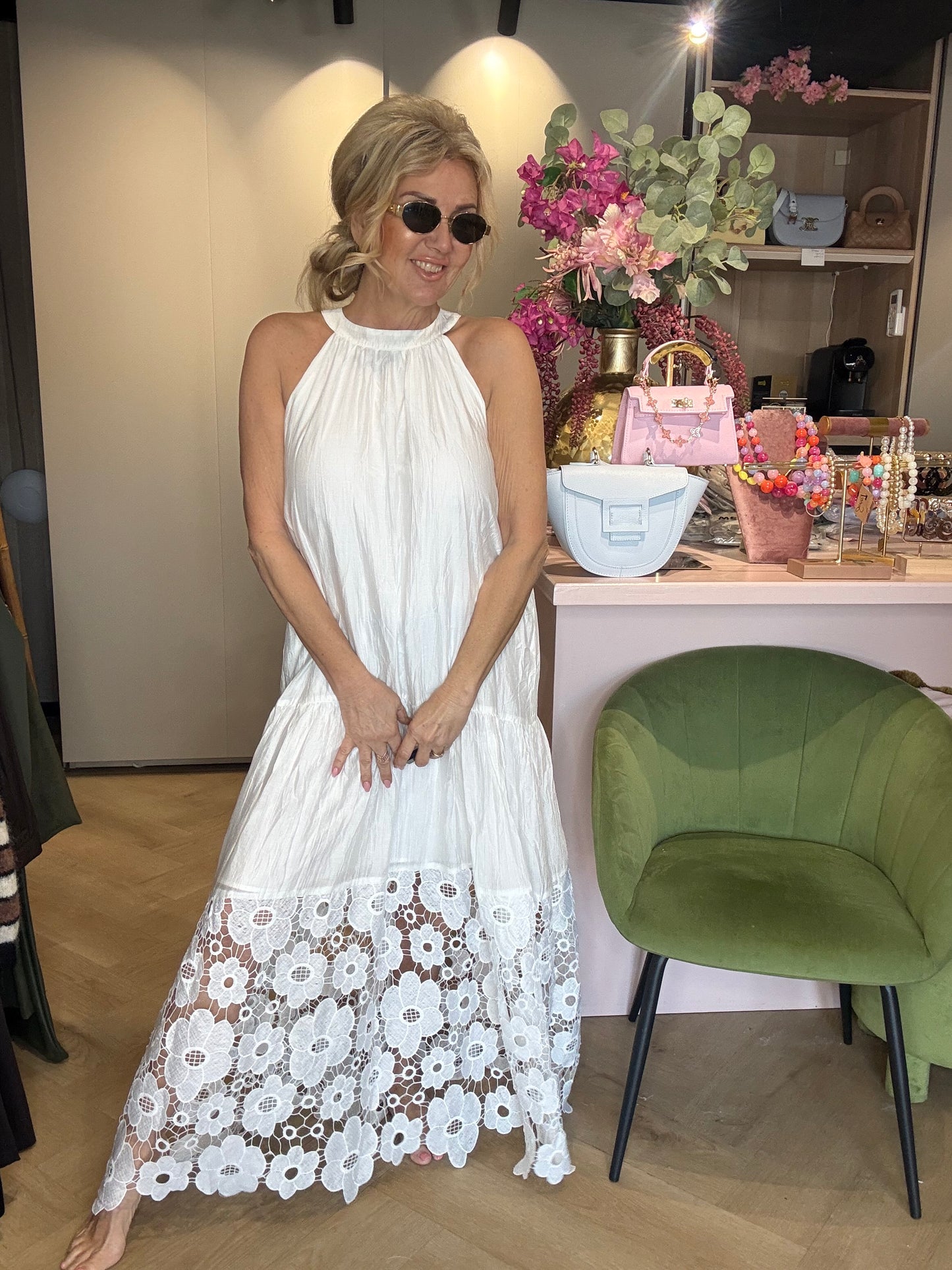 Jurk Halter With Flower