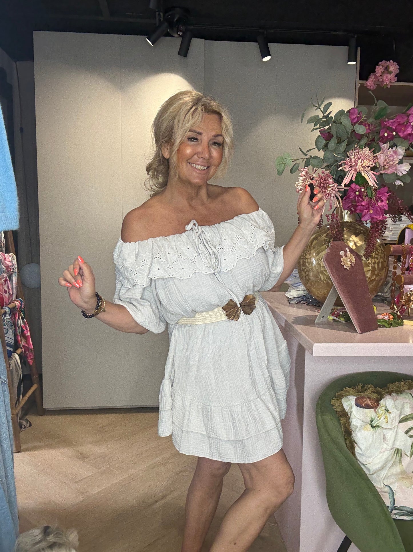Jurk Boho Romance Dress Creme