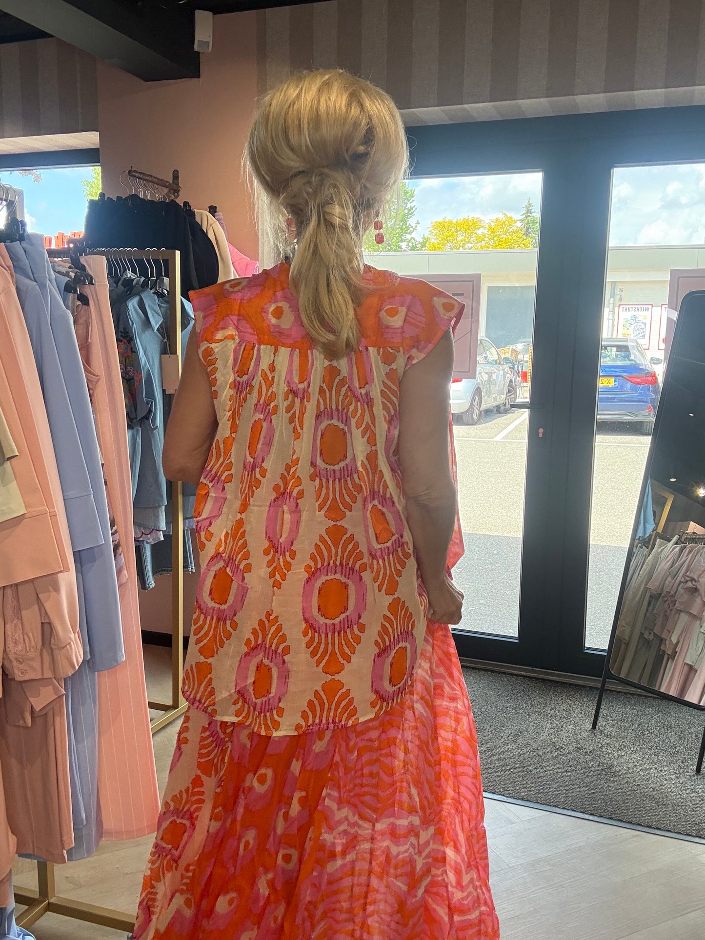 Ensemble bohème 2 pièces orange