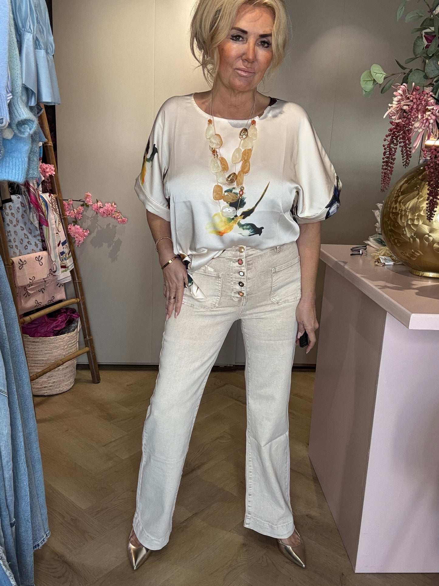 Jeans Broek beige