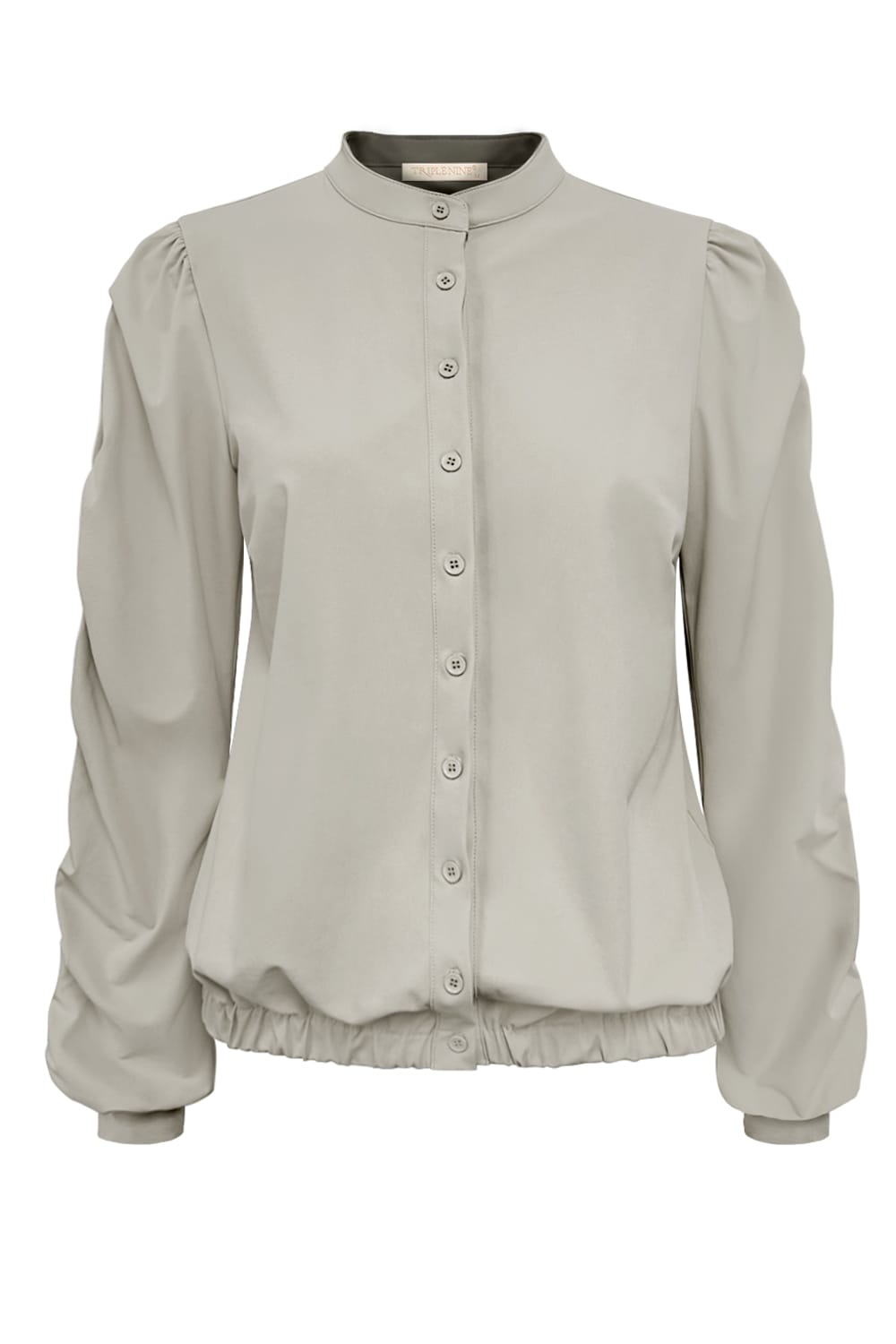 Jacket Triple Nine with gold rib on the sleeves and smoked JA92404 Beige