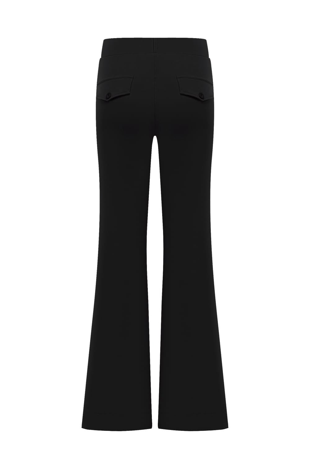 Broek Flared Triple Nine with gold rib belt BR2304 Black