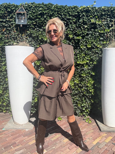 Gilet Bruin Oversized