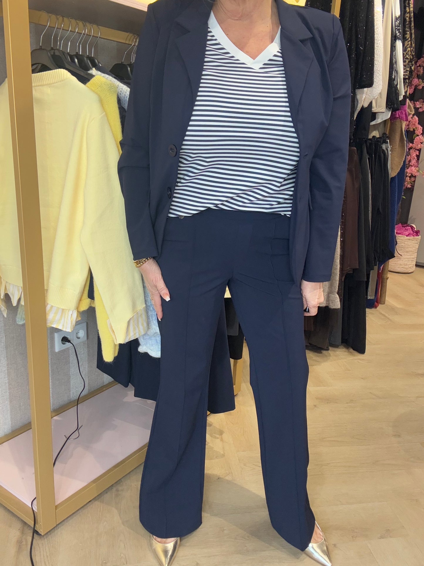 Broek Flared Triple Nine Navy
