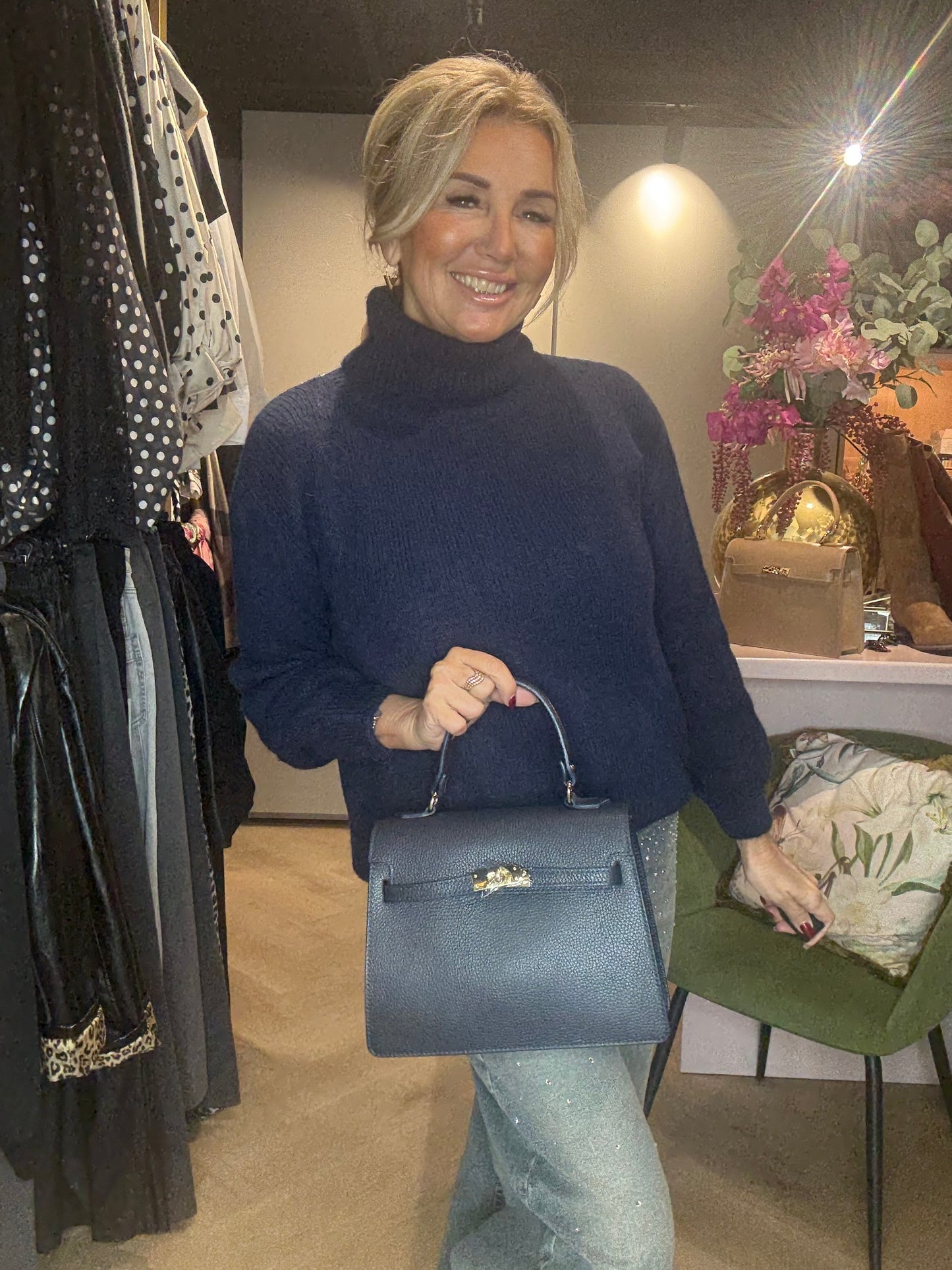 Triple Nine Col Trui Donkerblauw Alpaca