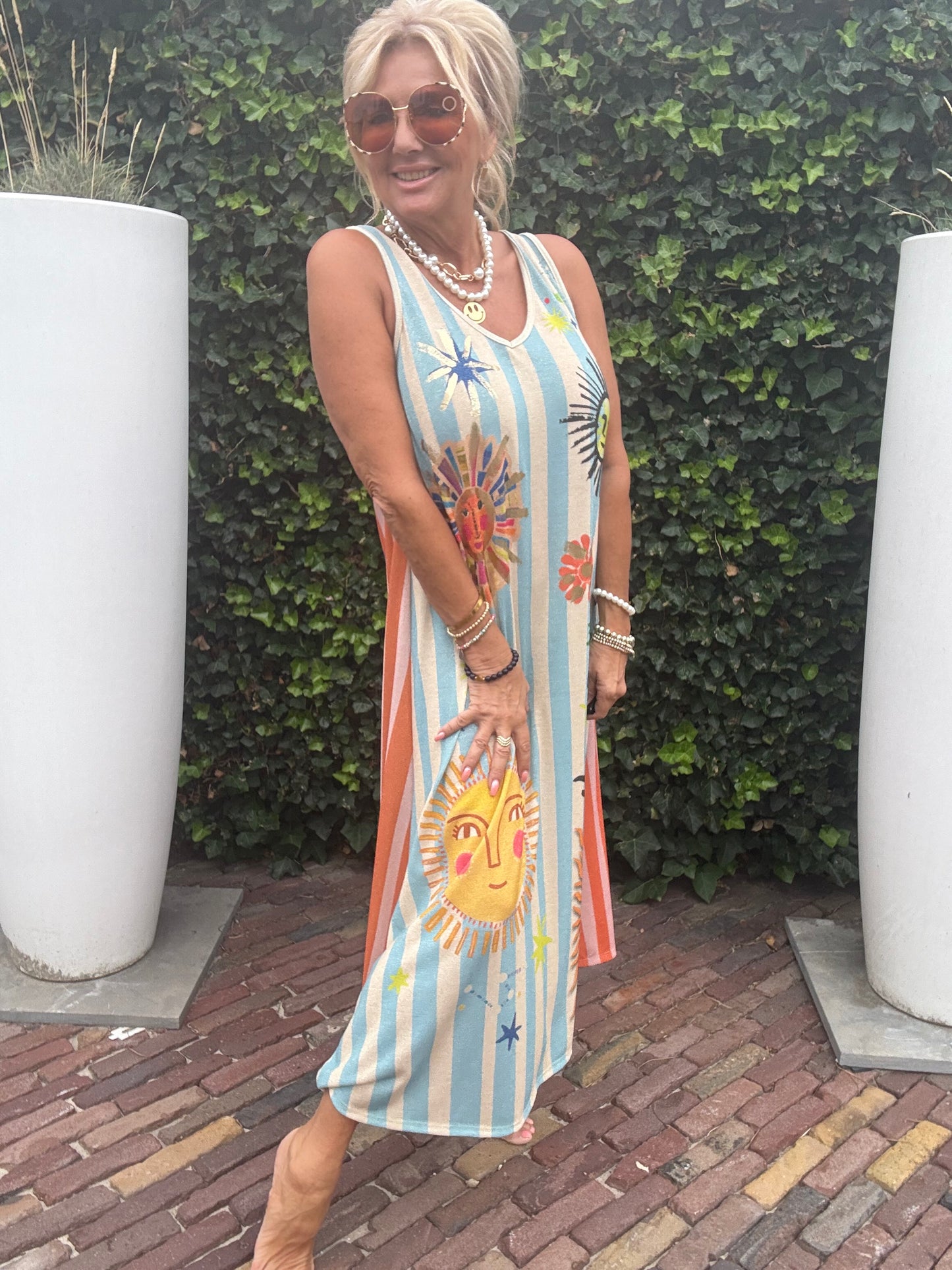 Dress sol bleu Orange