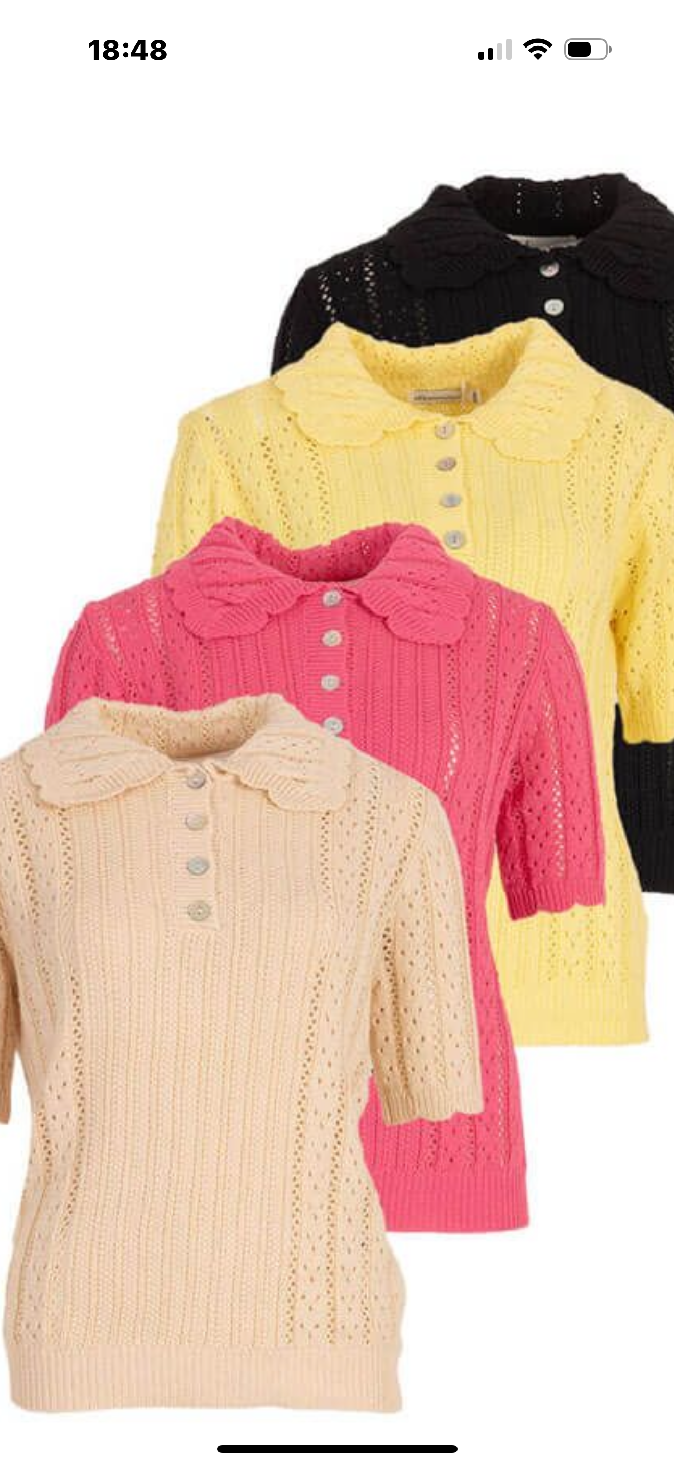 Polo truitje gehaakt katoen Beige