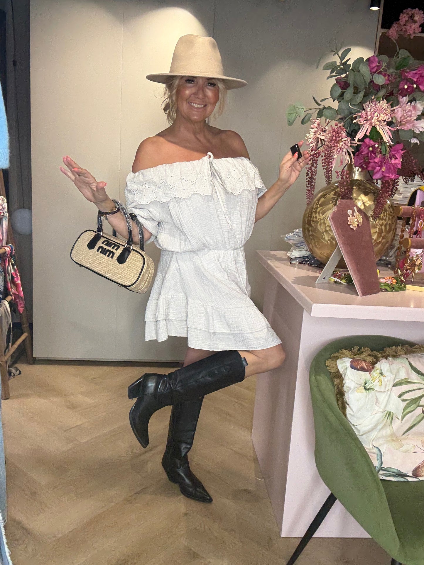Jurk Boho Romance Dress Creme