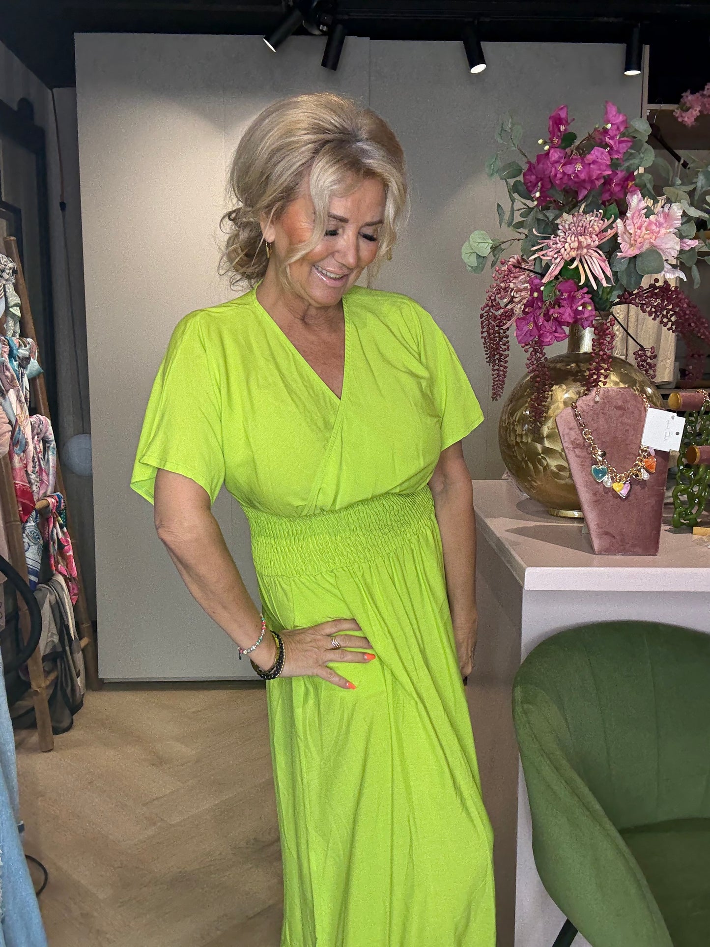 Jurk Maud - Lime Groen
