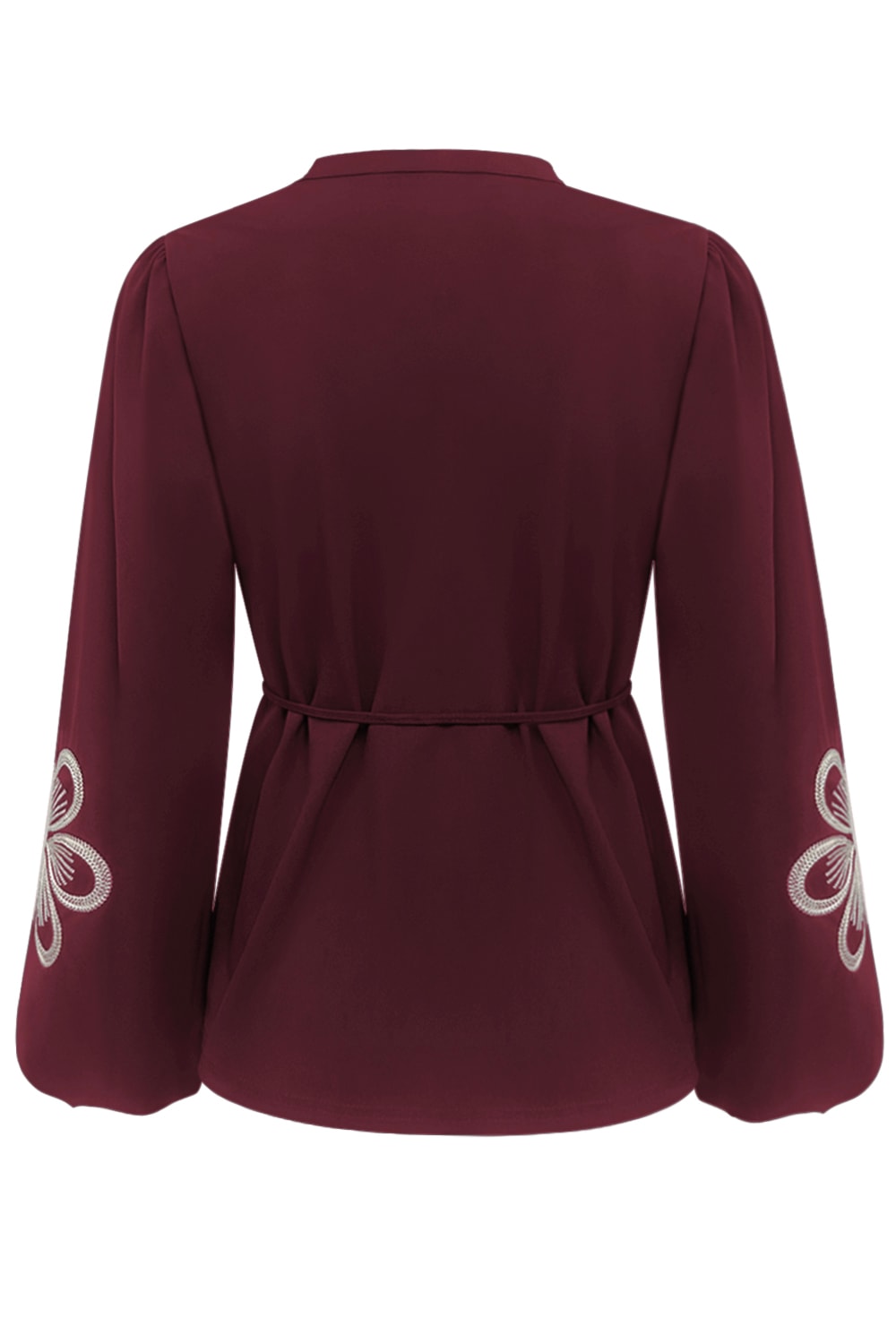 Triple Nine Blouse BLS5923 Broderie/cord Burgundy