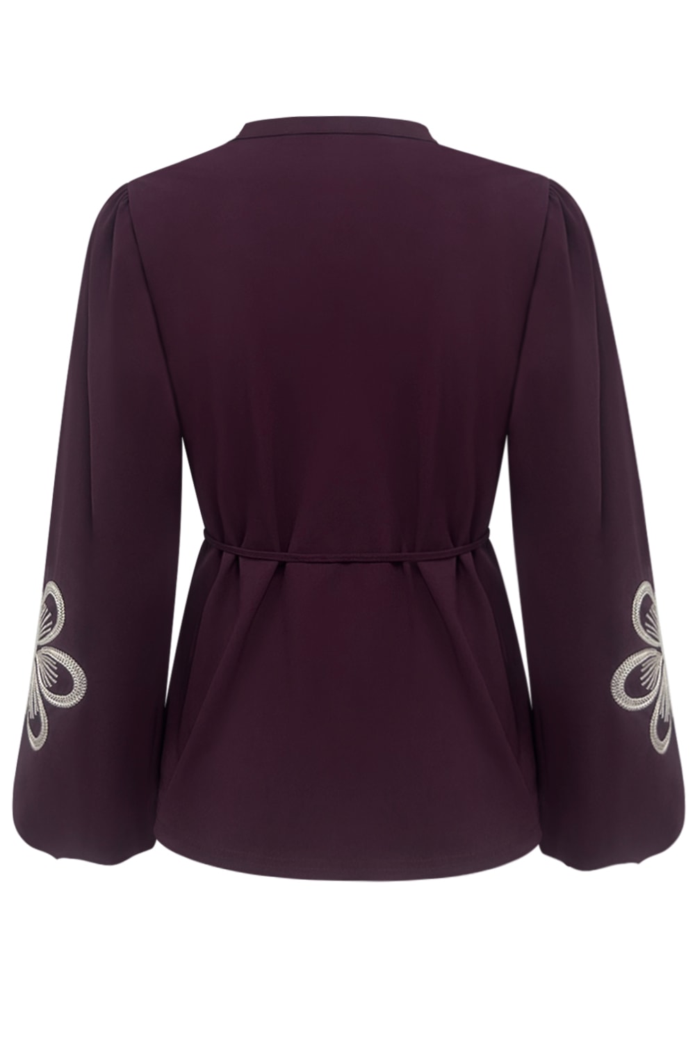 Triple Nine Blouse BLS5923 Broderie/Cord Deep purple