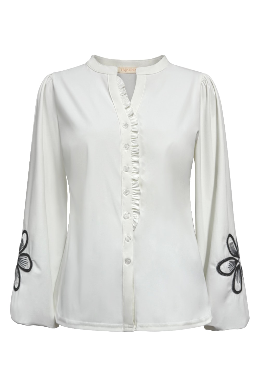 Triple Nine Blouse BLS5923 Broderie/Cord Wit
