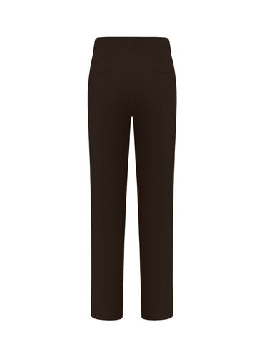 Triple Nine BR2601 straight chino broek donkerbruin achterkant