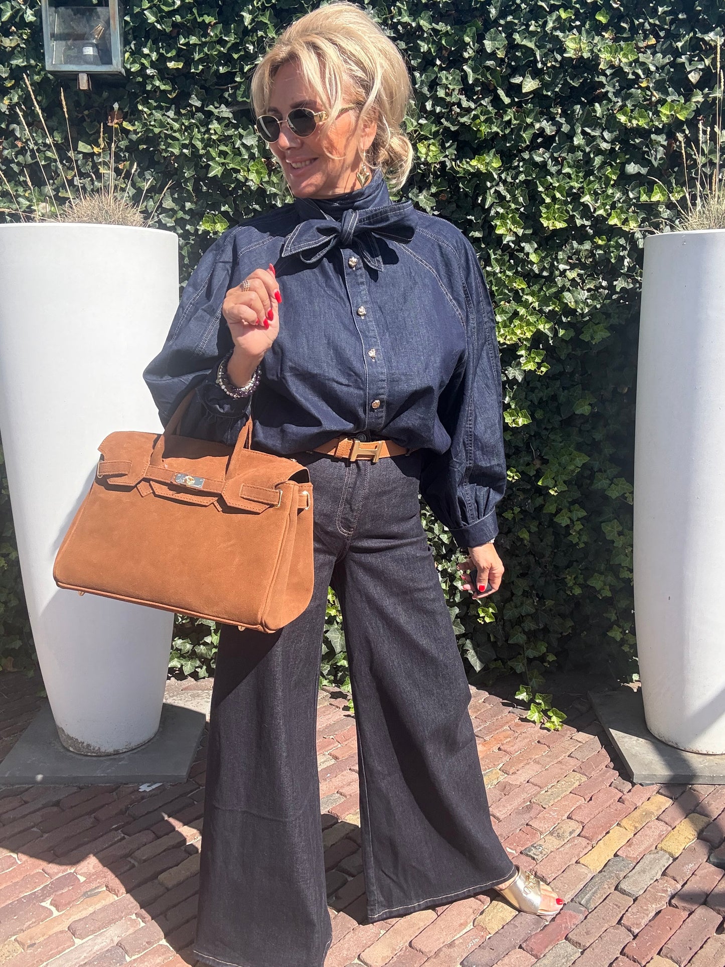 Jeans Blouse Bow Brute