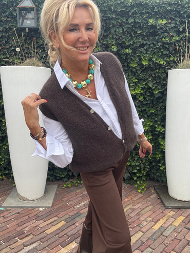 Gilet Bruin Baby Alpaca 🦙