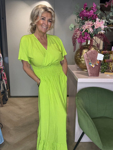 Jurk Maud - Lime Groen