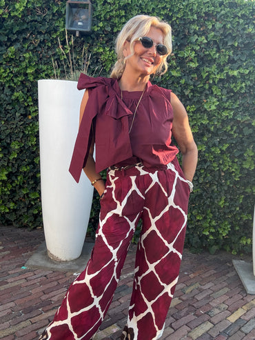 Blouse Big Bow Bordeaux 🌺