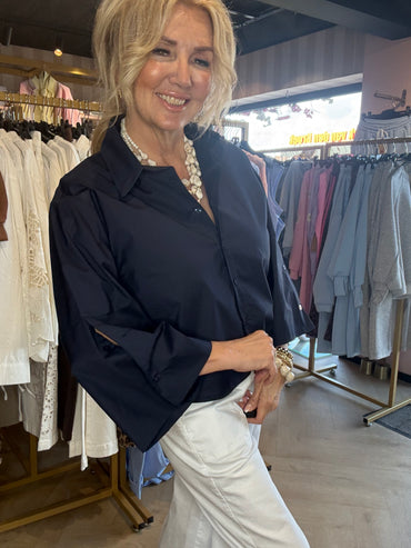 Blouse Mariëlle donker blauw
