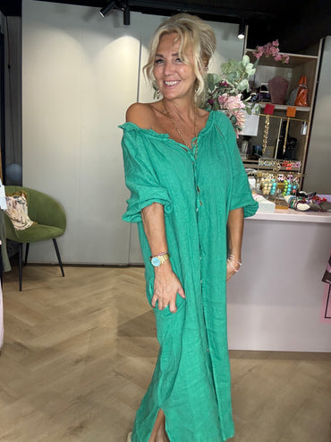 Malany Cucci dress Green linen