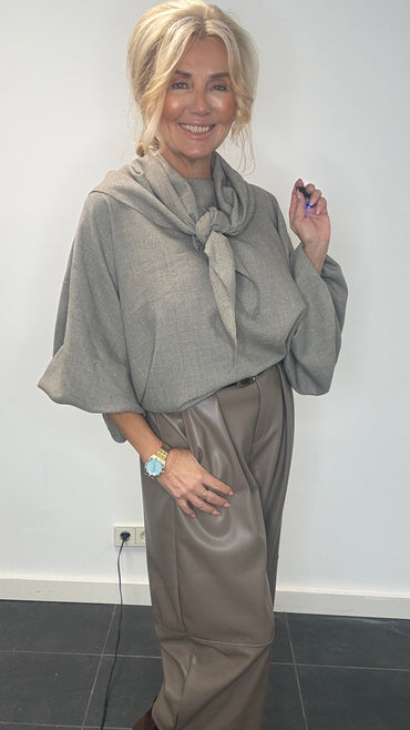 Bluse sjal Taupe