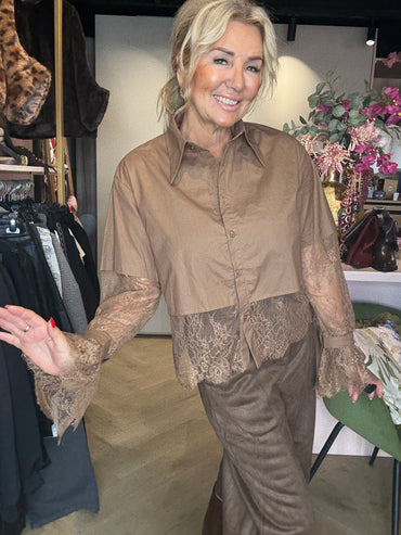 Blouse Camel Short Lace