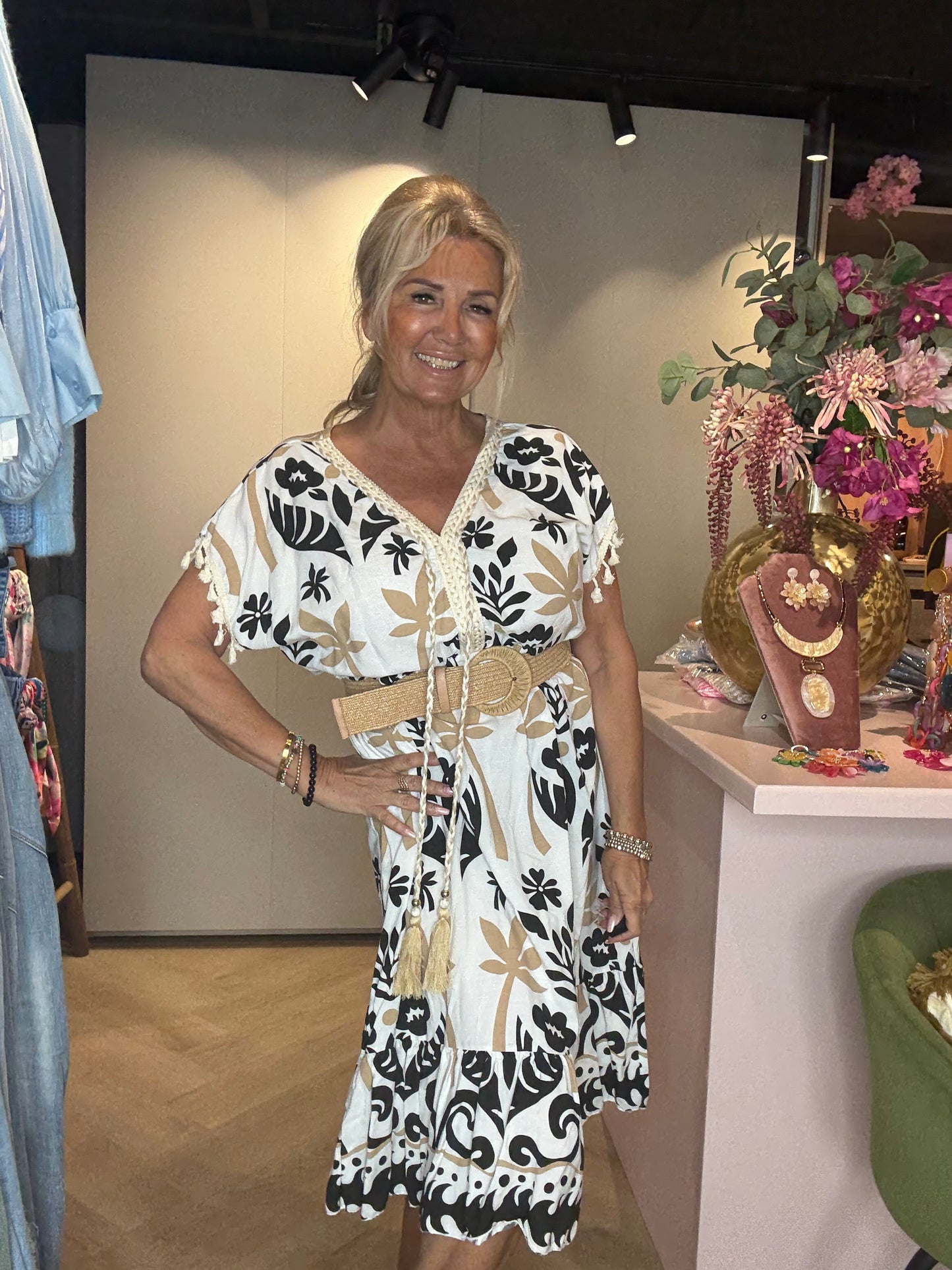Jurk Tulum Dress Zwart