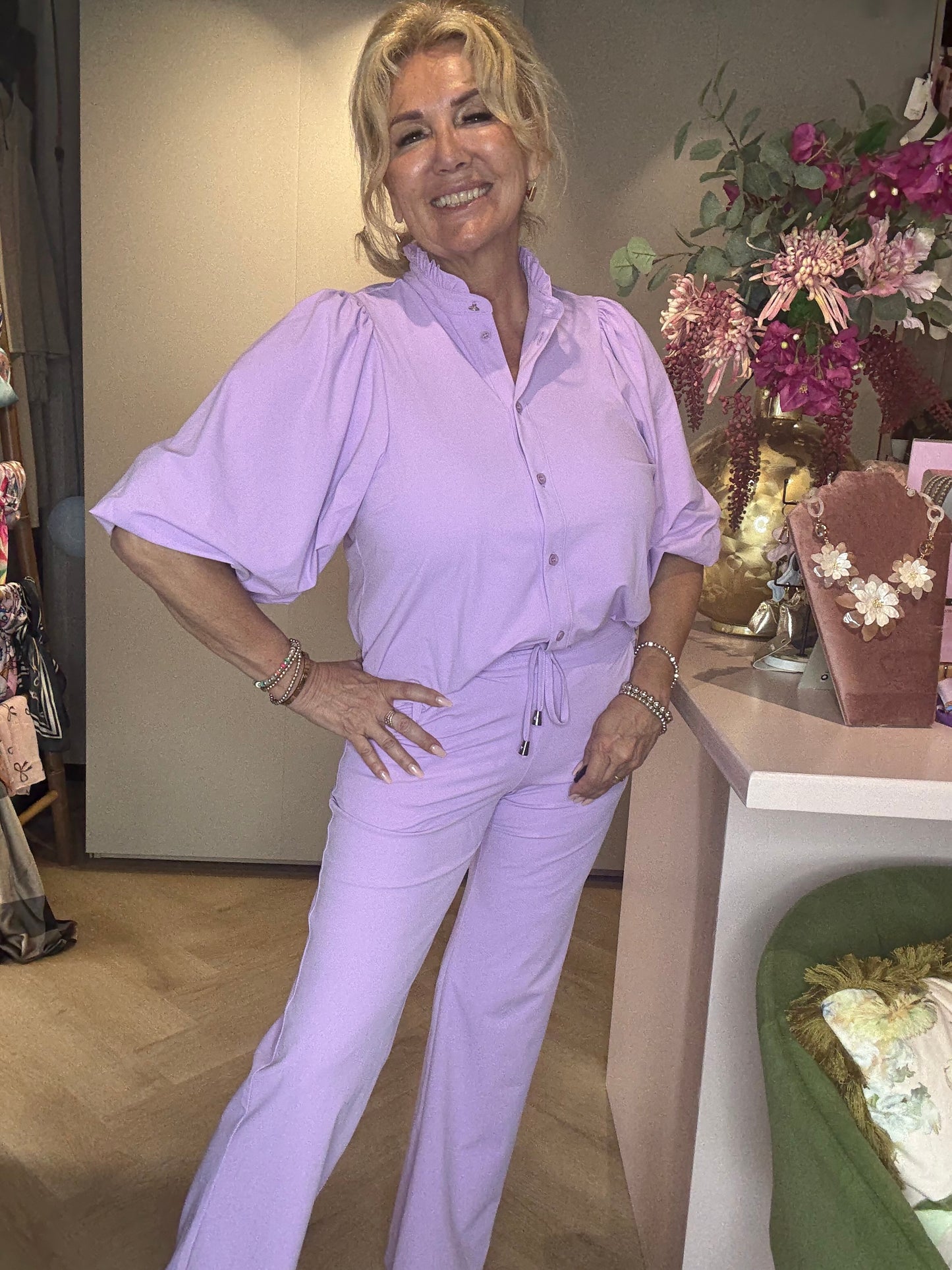 Blouse Mi Piace 202532 Ballonmouw Lilac