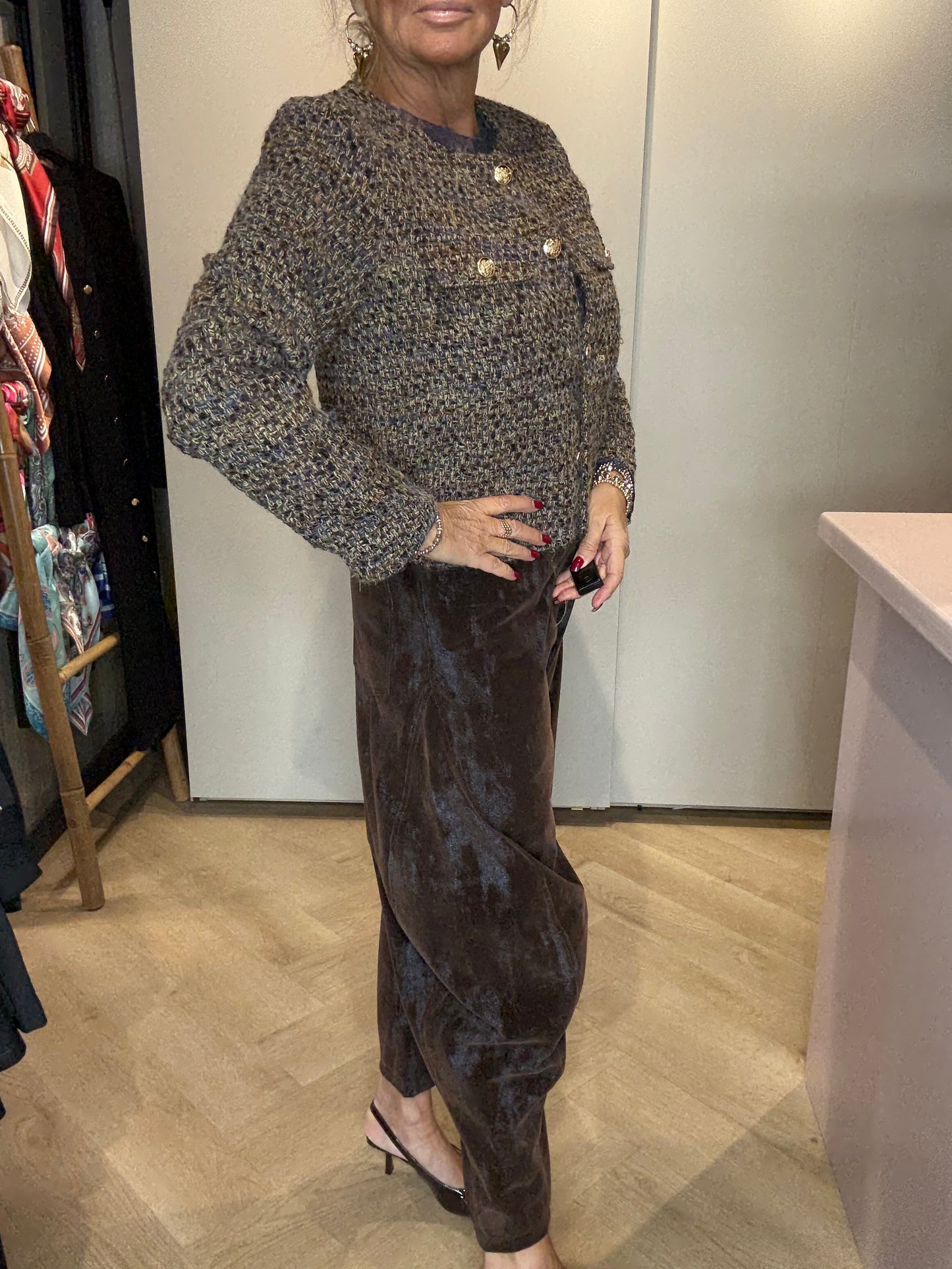 Broek Barrel Bruin Blauw