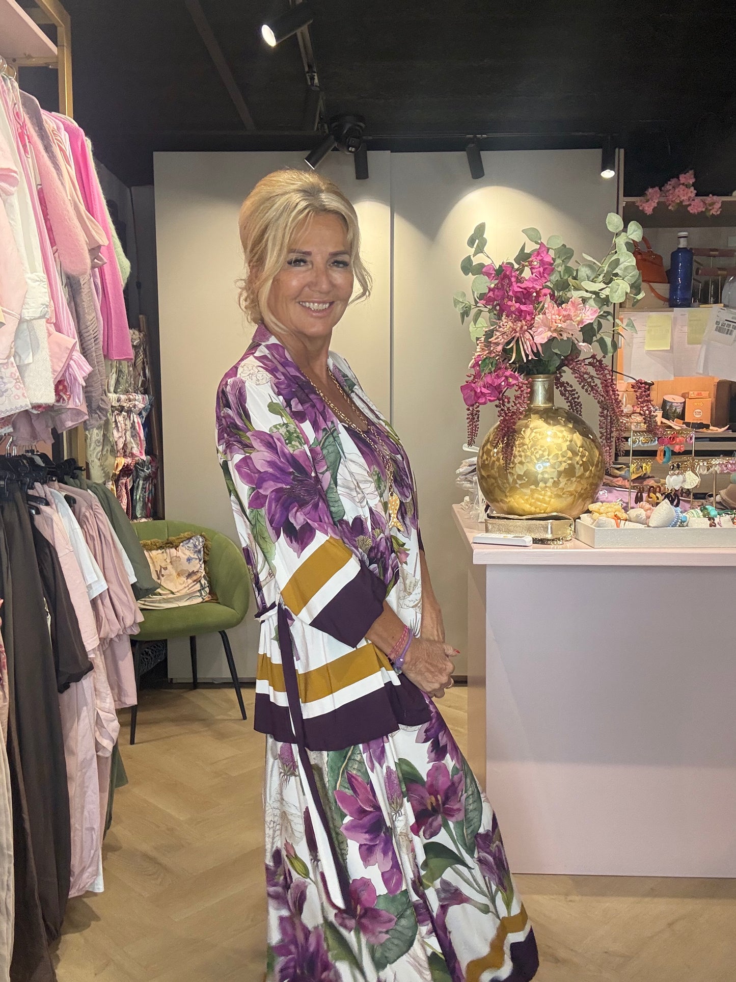 Kimono aubergine