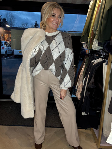 Puh Leatherlook Broek Warm Beige