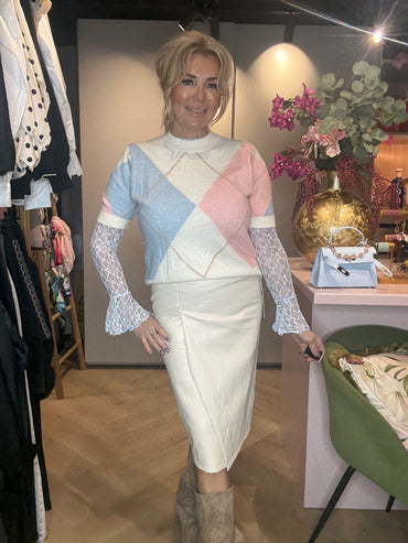 Nederdel Creme Puh Læderlook Alida