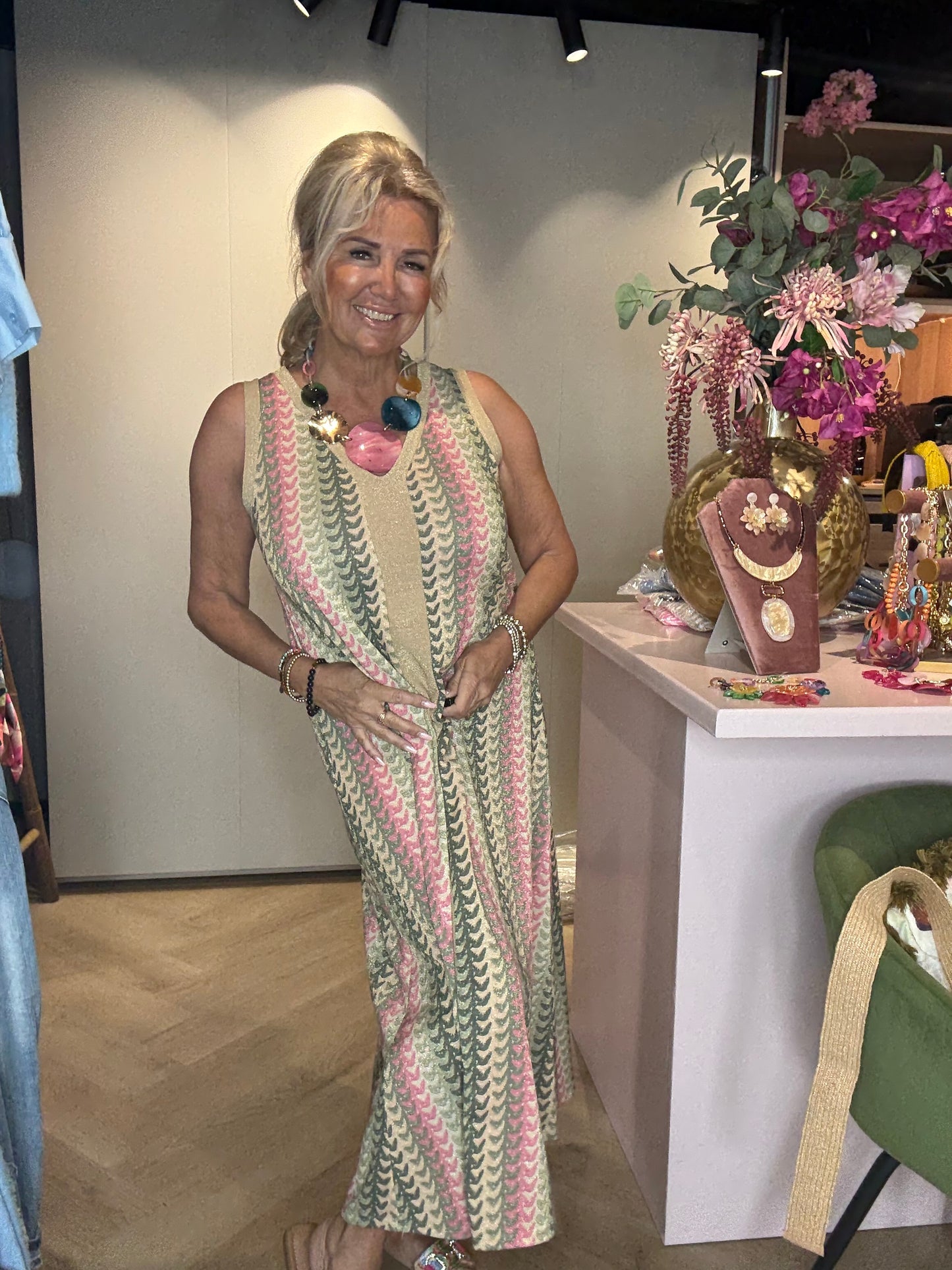 Jurk Luna Dress Linde Groen