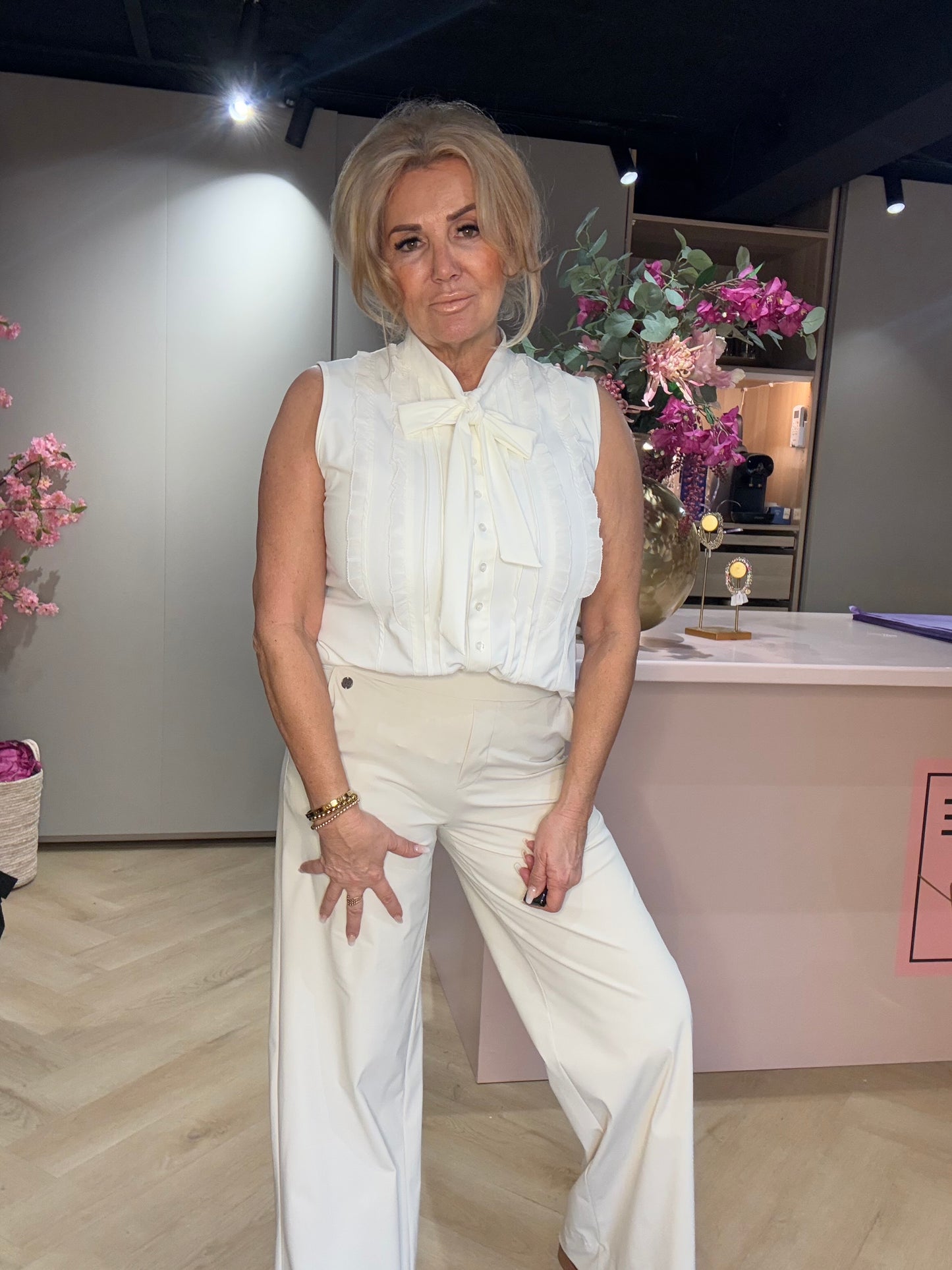 Blouse Triple Nine Strik Wit