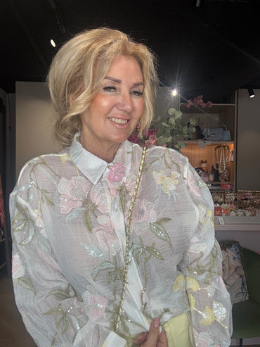 Bluse Blomst Gul