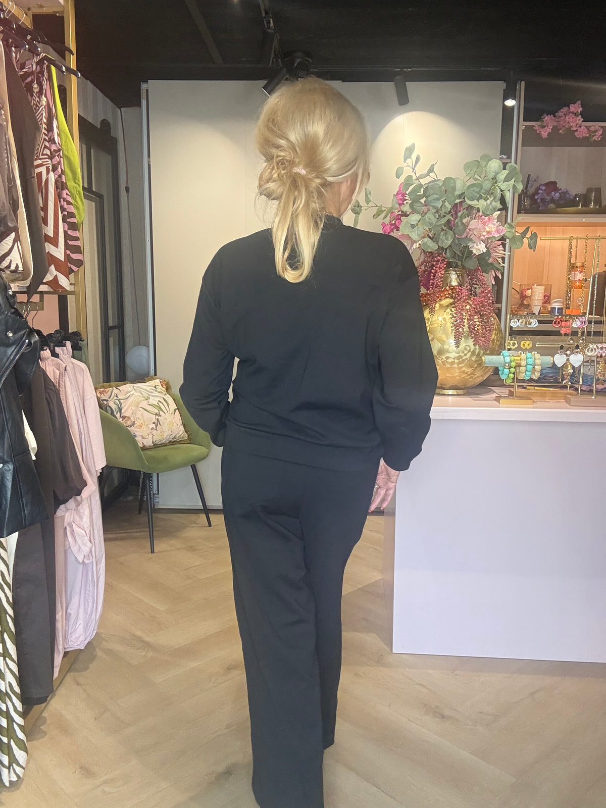 2-delt sæt Jogging Lace Sort