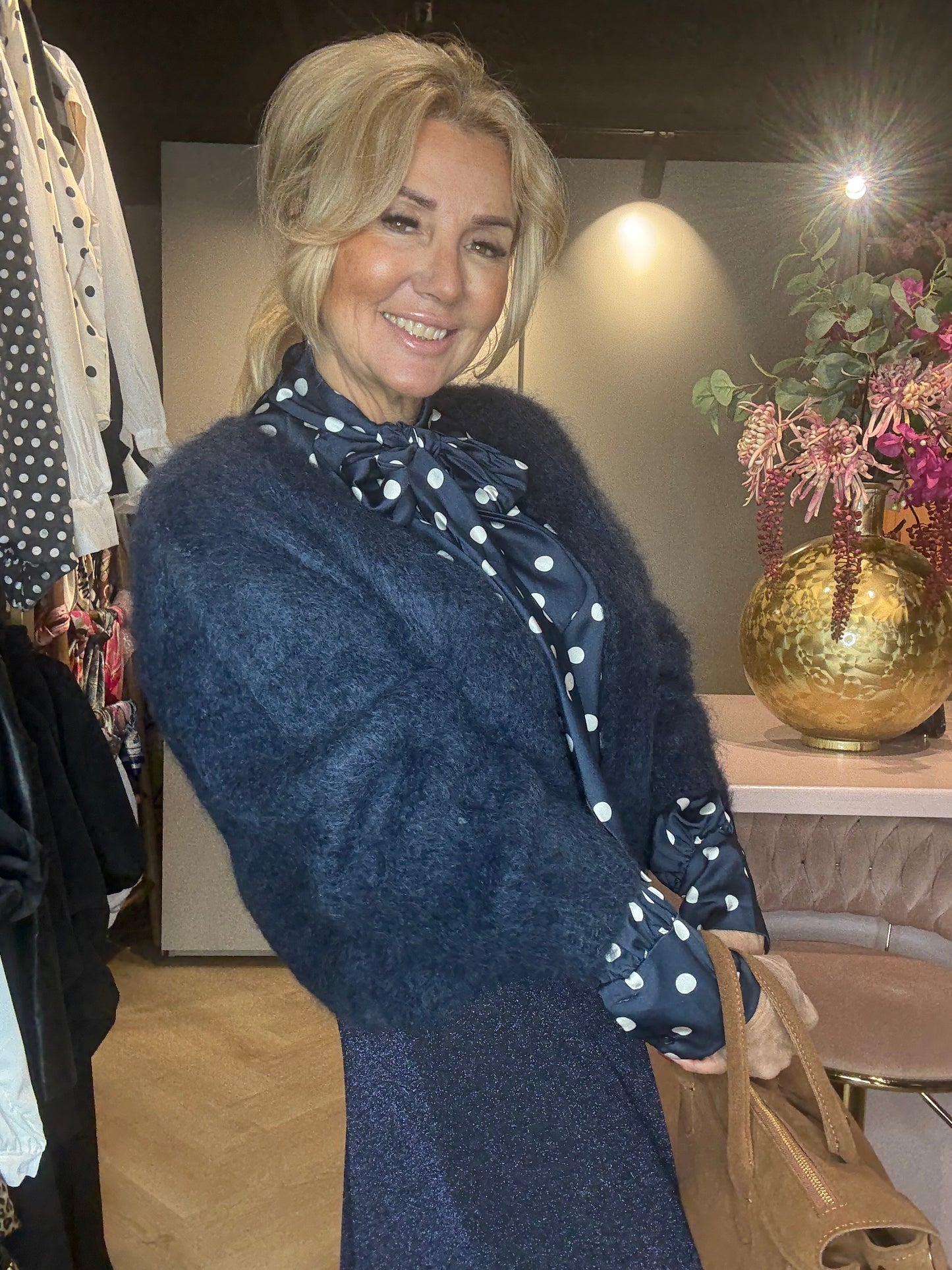 Mohair Vest Dark Bleu